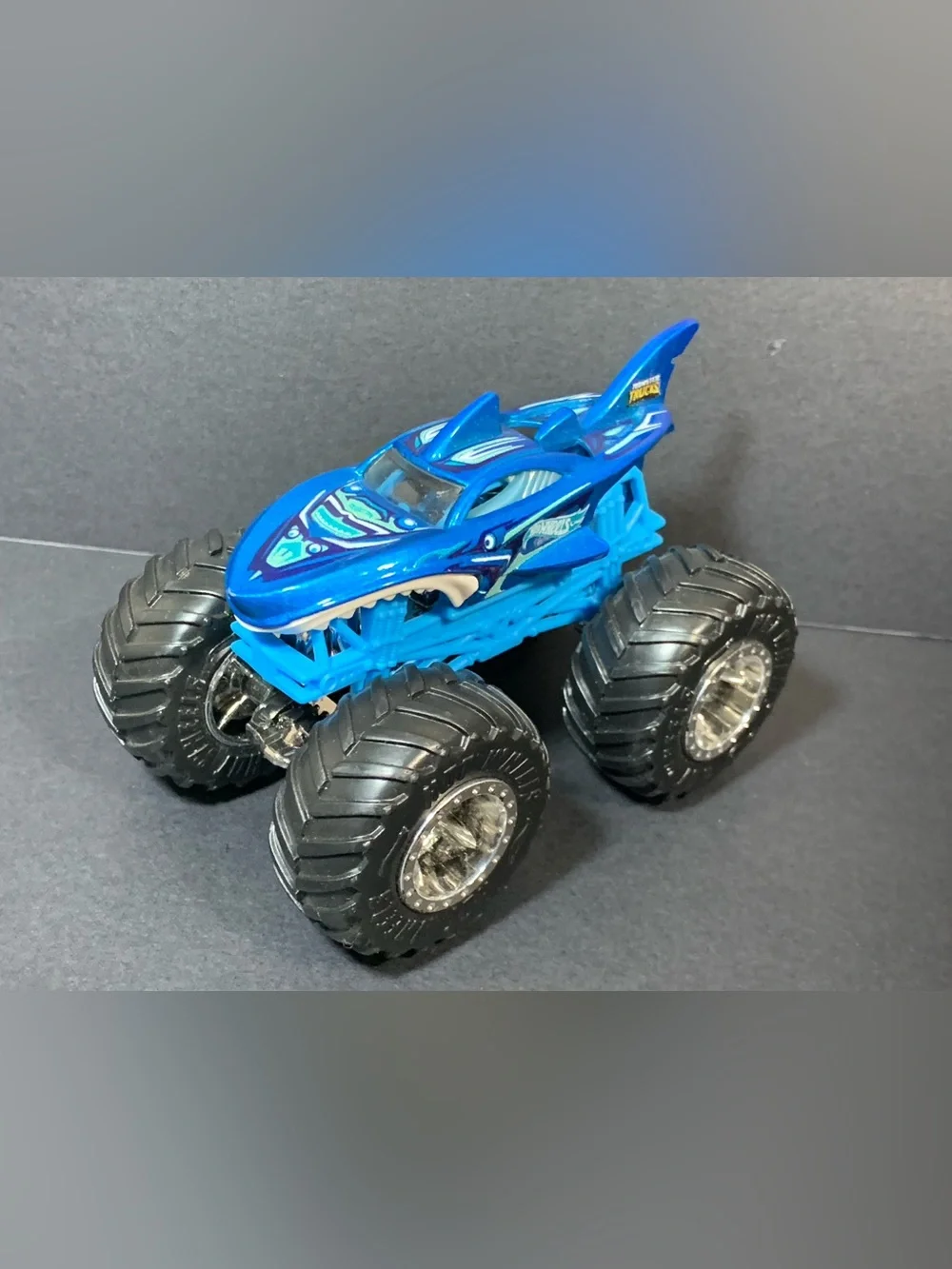 Lot of 4 Monster JAM Trucks – Hot Wheels, Horse Power, Tiger Shark